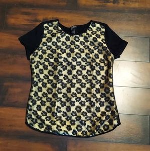 NWOT Ann Taylor Cheetah Print Top